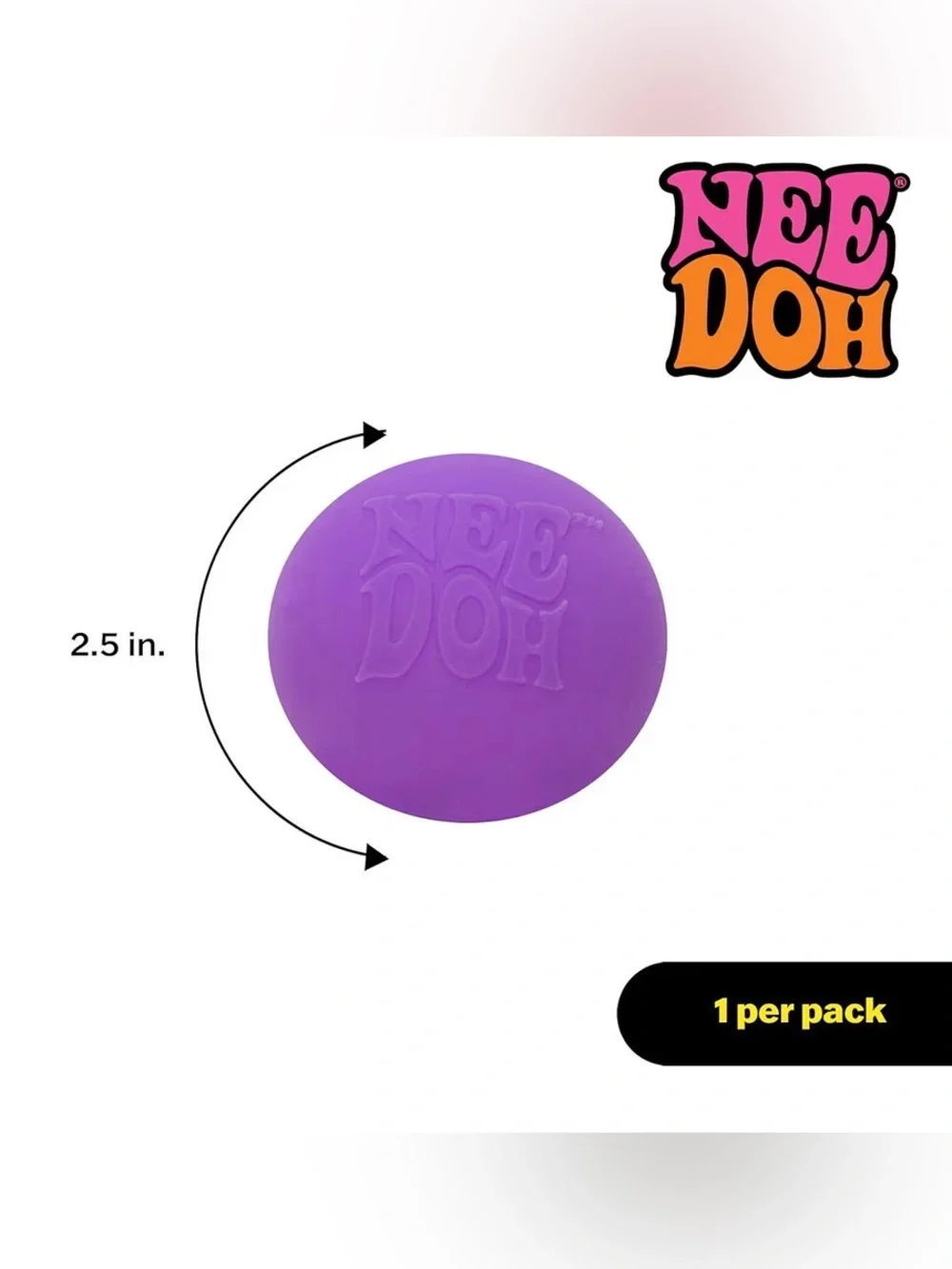 Schylling NeeDoh Original - The Groovy Glob - Sensory Fidget Toy - Purple - NWT